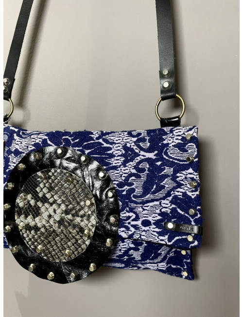 Leather blue bag 